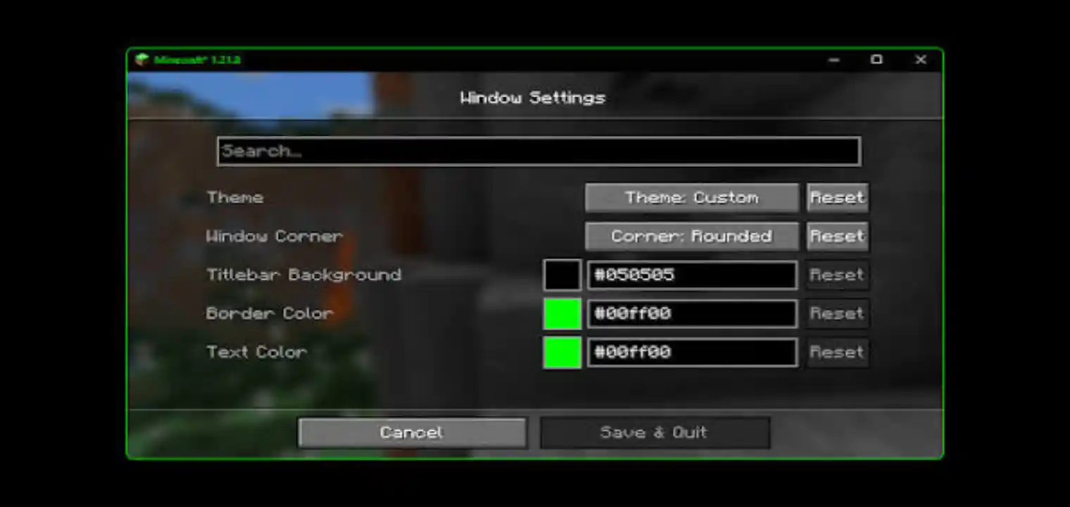 Option descriptions shown beside settings in a YACL configuration menu